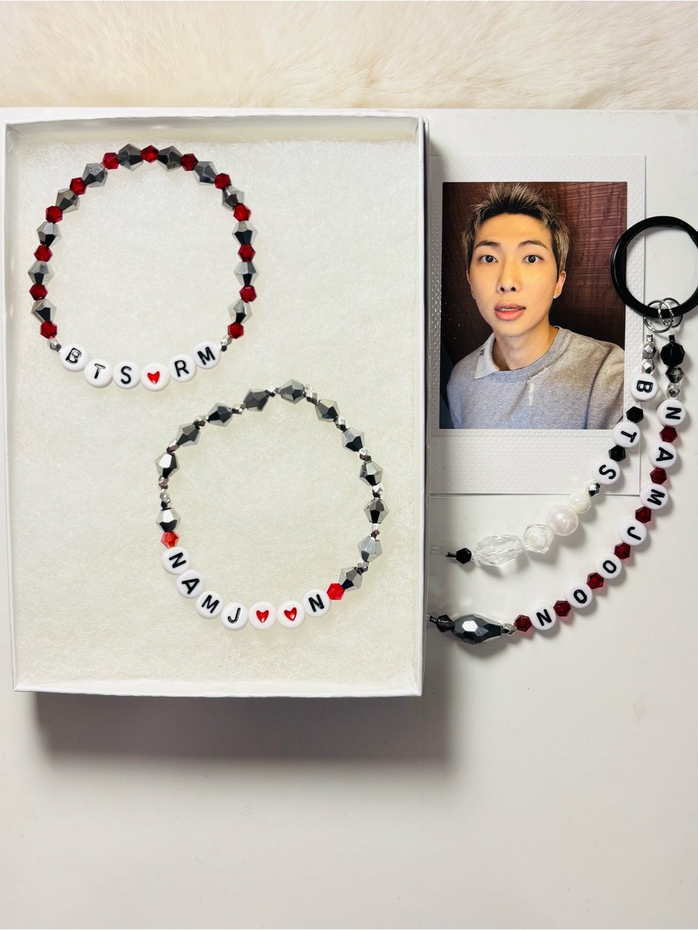 (4pc) NAMJOON RM BTS ARIRANG BRACELET KEYCHAIN BUNDLE